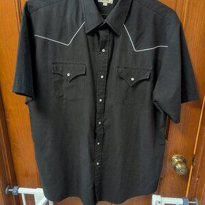 Mens Vintage Western Short Sleeve shirt, size XLarge